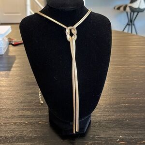 Vintage Snake Infinity Knot Lariat Necklace